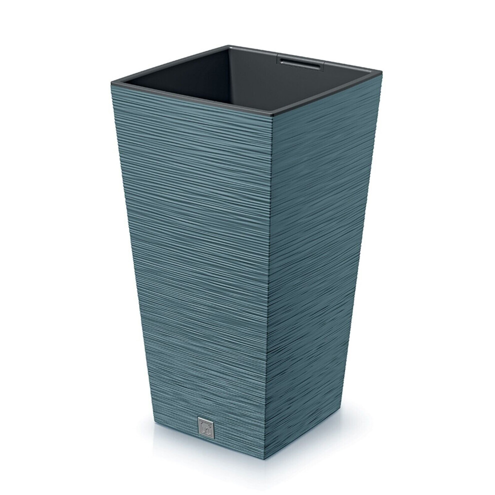 Urbn Living (350, Scandinavian ) 65/75Cm Xl Tall Furu Square Planters Flower Plant Pot Indoor Outdoor Garden Deco Blue