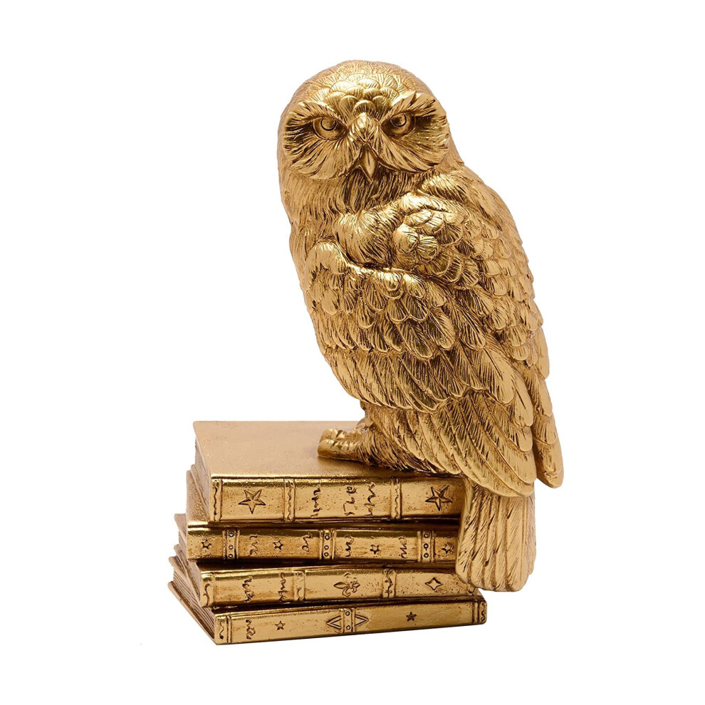 Harry Potter Hedwig Figurine Warner Bros Hogwarts Gold Collectable