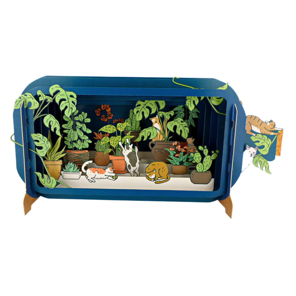 Message In A Bottle Play Cats Pop Up Any Occasion Greeting Card By Alljoy Cards