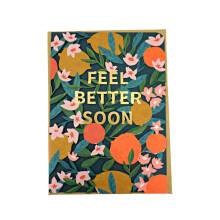 Paper Cut Art Feel Better Soon Floral Get Well Greeting Card By Alljoy Cards