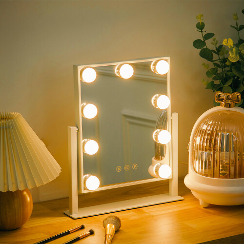 Living And Home Hollywood Vanity Mirror with 9 LED Bulbs 3 Color Lighting Modes 2