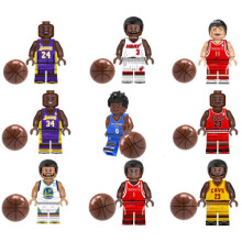 9Pcs NBA All-Star Kobe James Curry Mini Building Blocks Toy Fit Lego