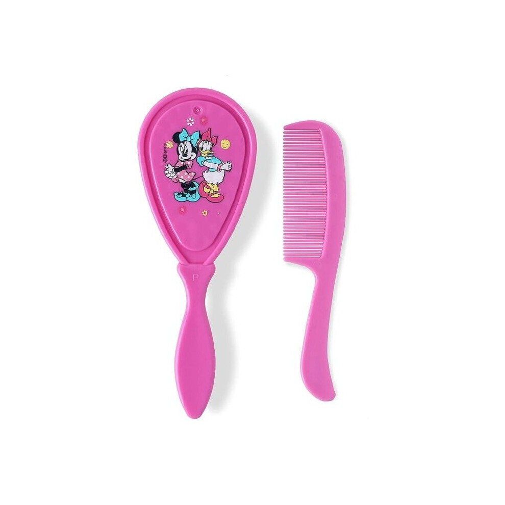 Disney Minnie Mouse Baby Comb And Brush Set, Pack Of 2 Pieces Pink