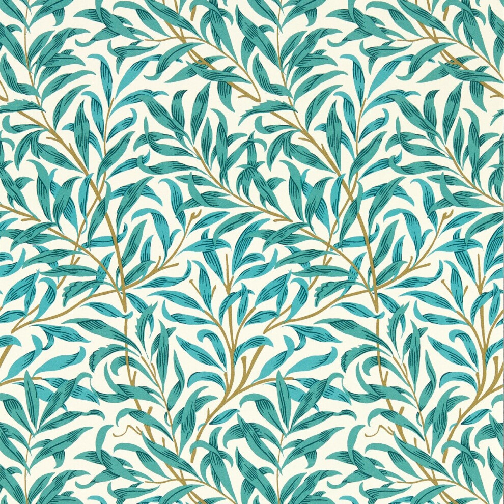 William Morris Willow Boughs Wallpaper Teal W0172/05 5060040048269