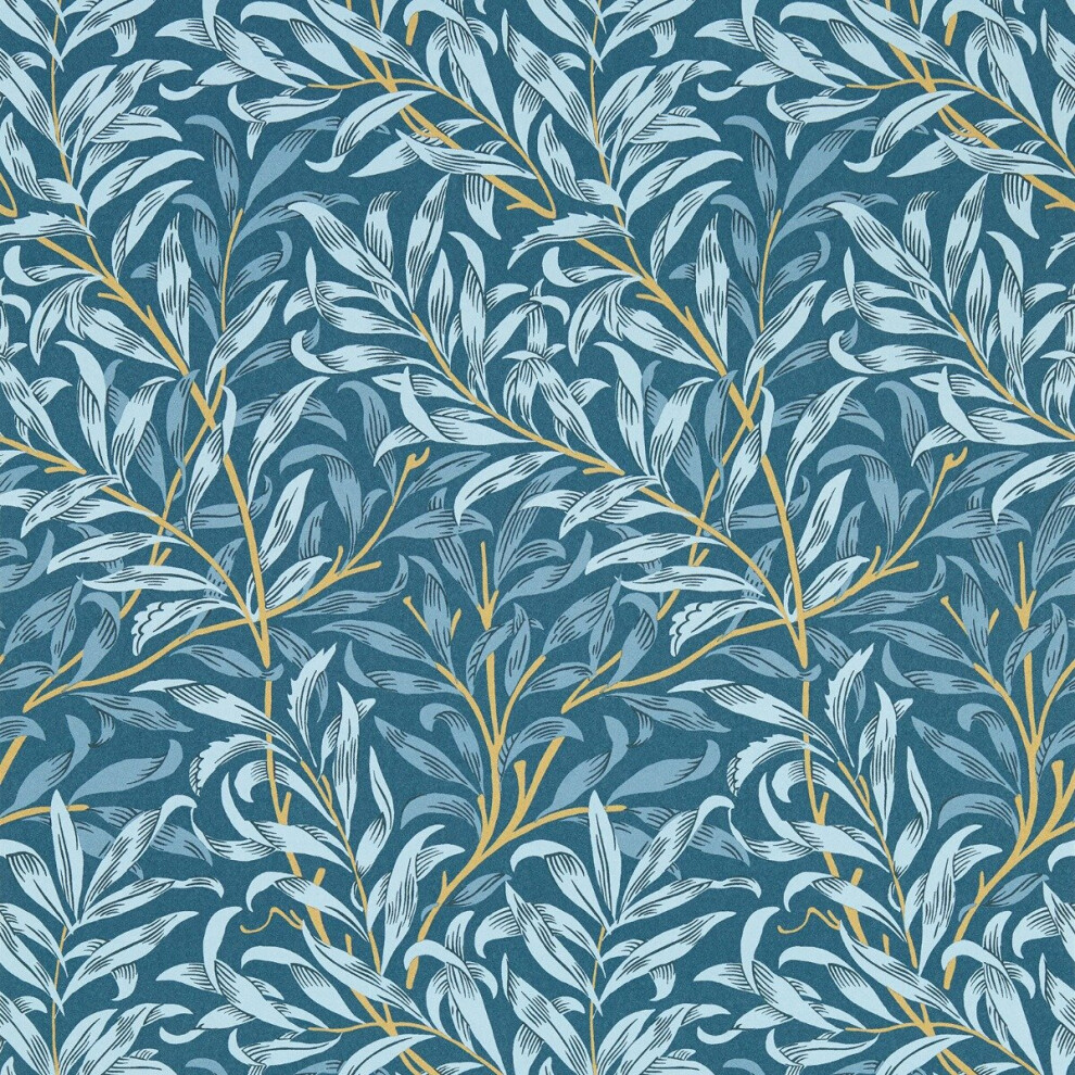 William Morris Willow Boughs Wallpaper Denim Blue W0172/01 5060040048221