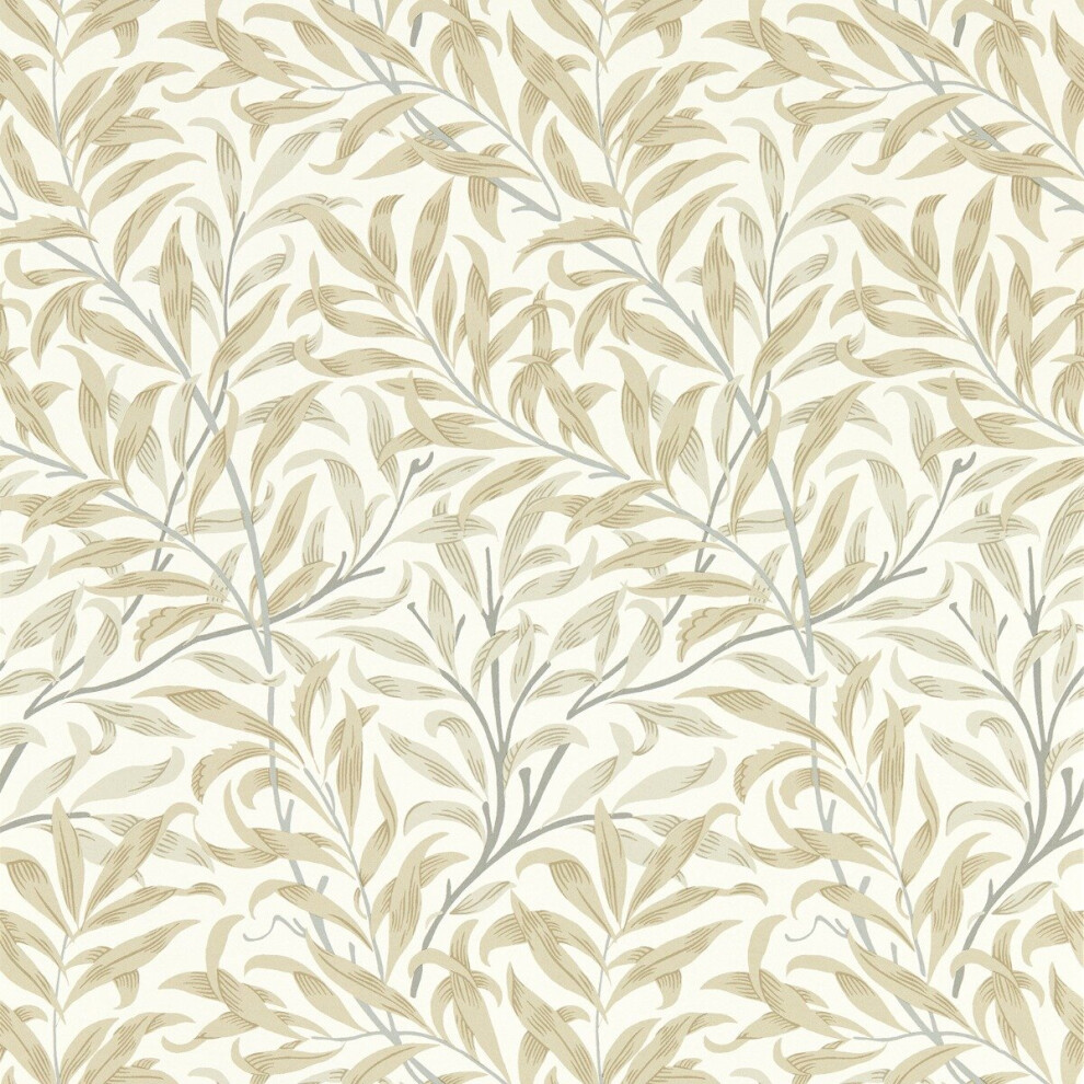 William Morris Willow Boughs Wallpaper Linen Grey W0172/3