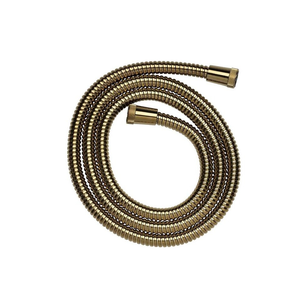 Croydex Gold 1.75m Stainless Steel Reinforced Shower Hose - Standard 11mm Bore