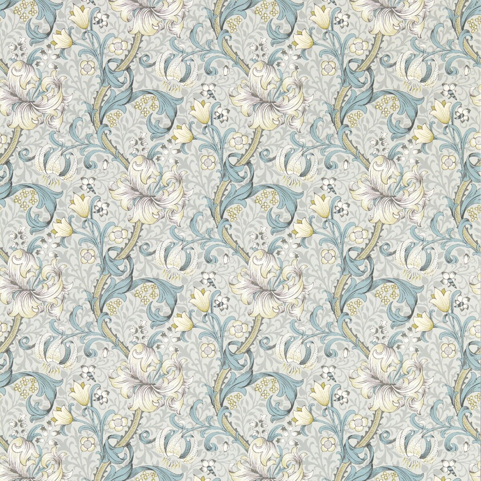 William Morris Golden Lily Wallpaper Slate Blue / Dove W0174/02
