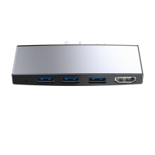 Pour Surface Pro 6 5 4 Hub Station d'accueil USB 5 en 1 avec lecteur de carte mémoire USB 3.0 à 2 ports compatible 4K