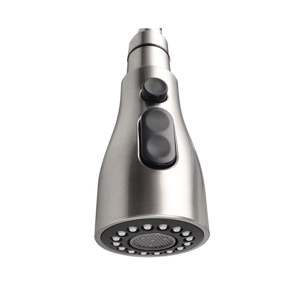 Tlily Kitchen Sink Pull Down Faucet Spray Head Nozzle Pull Out Hose Sprayer Replacement Part Faucet Head - Brushed Nickel
