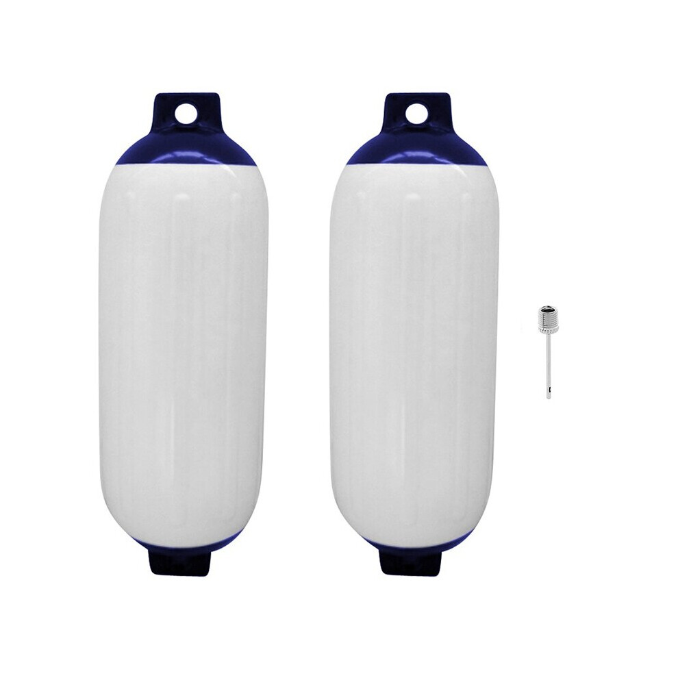 Tlily 2Pcs Inflatable Boat Pvc Boat Anchor Buoy Yacht Fenders Uv Protection Ribbed Bumper Boat Accessories