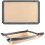 2PC Silicone Fiber Baking Mat with Buckle, & Non Stick, Corners Snap Together to Form Leakproof Baking Tray 1