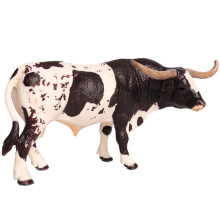 Plastic Longhorn Bull Cattle Animals Static Cute Model Cow Model Toys