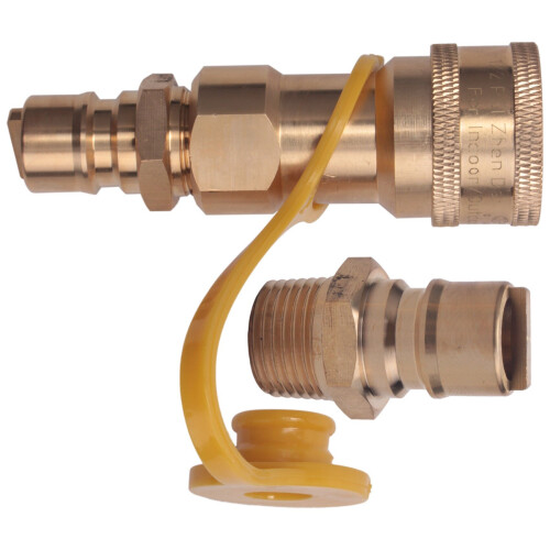 1/2 Inch Solid Brass Gas Propane Quick Connect Disconnect Fitting Connector Adapter 2