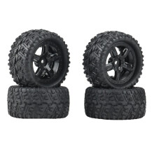 4Pcs Rubber Tires Tyre Wheel P6973 for Hobby Smax 1621 1625 1631 1635 1651 1655 1/16 RC Car Upgrade Parts