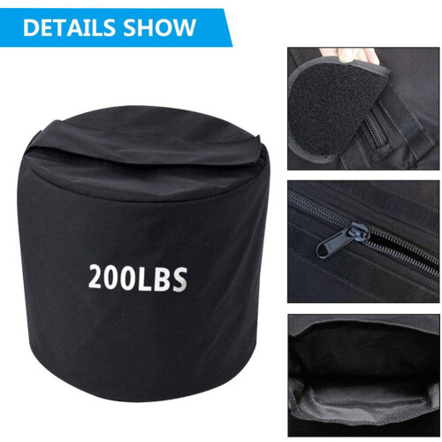 Sac de sable d'entraînement réglable et résistant pour exercices de musculation et de levage, 100 lb 2