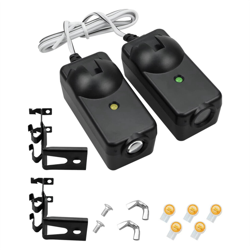 2Pcs Garage Door Opener Safety Sensor Beam Eyes Fit For Sears With Brackets 4761339372409