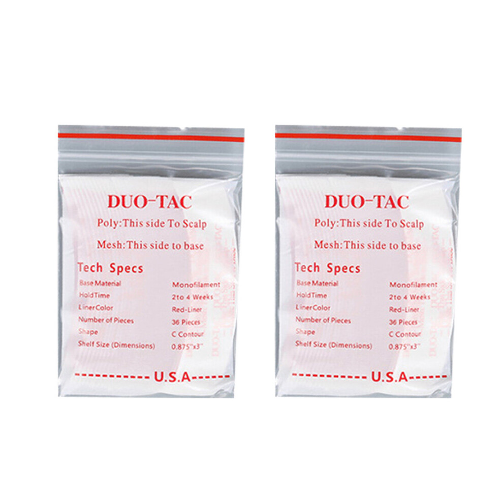 Tlily Unisex 72Pcs/Lot Duo Tac Lace Wig Sided Double Tape Slitting Line Hair Adhesive Extension Strips For Toupees/Lace Wig Film C
