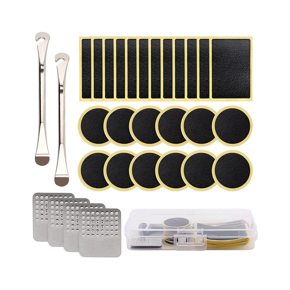Bike Tire Repair Kit - Bike Tire Lever and Glueless Bike Tire Patches for Bike Tire Puncture Repair Tool