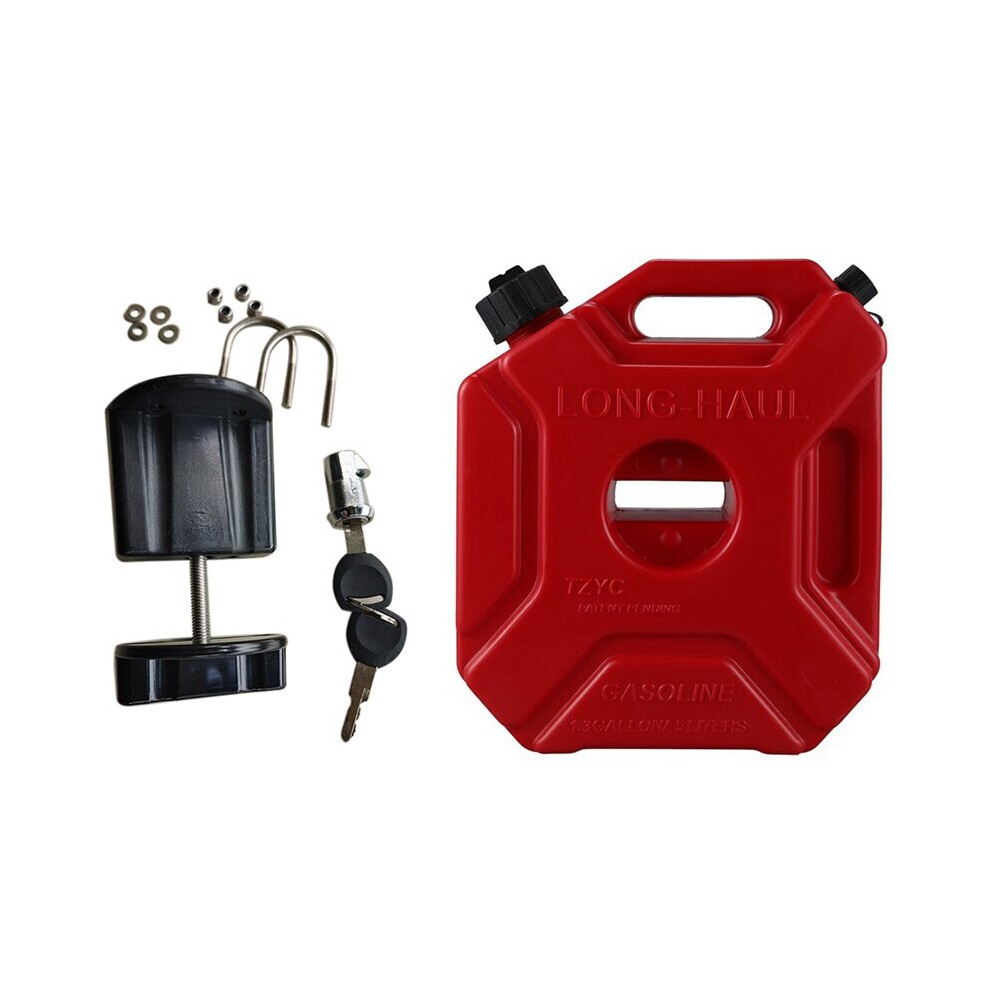 1Set 5L Fuel Tanks Plastic Car Mount Motorcycle Jerrycan Gas Can Oil Container Fuel Canister 4761339352234