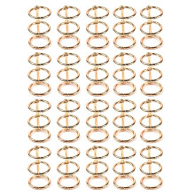20Pcs 3 Ring Gold Book Rings Leaf Binders Office Book Rings Snap Split Hinged with 20 mm Inner Diameter Gold Book Rings