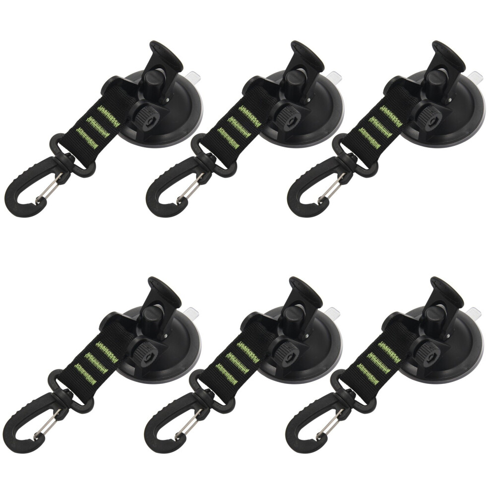 Lot de 6 ancres à ventouse avec crochet de fixation, accessoire de bâche de camping à utiliser pour auvent de voiture