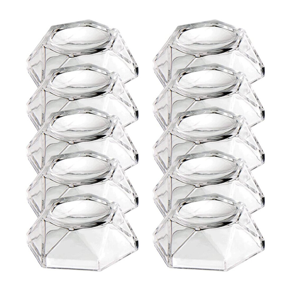 10Pcs Acrylic Sphere Display Stand Holder - Ball Display Base - for Softball Tennis Ball (Small)