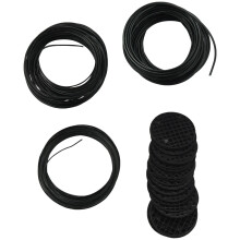 Bonsai Wire Set with Flower Pot Hole Mesh Pad,Copper Bonsai Training Wire for Kit 20 Plastic Mesh Mat Black