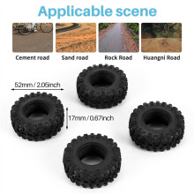 4PCS 52X17mm 1.0 Inch Soft Tires Tyre for 1/24 RC Crawler Car Axial SCX24 90081 AXI00002 Upgrade Parts