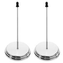 Porte-reçus de restaurant, porte-reçus, broche de contrôle, base ronde de 3 pouces, tige droite de bureau de 5,6 pouces de long, paquet de 2