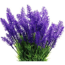 10 Bundles -Lavender Flowers, Outdoor UV Resistant Flowers, No Fade Faux Plastic Flowers, C