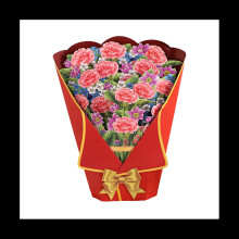 Carte pop-up bouquet de fleurs pour la fête des mères Cartes de bouquet de fleurs 3D Carte de vux C
