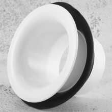 Bass Drum Enhancer ABS Rubber Bass Drum Enhancer with Black Port Hole Protector,Mic Hole Drum Head,White