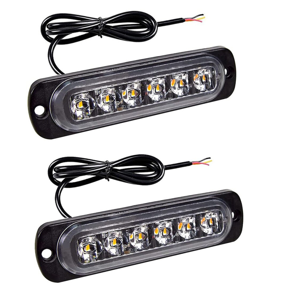 Led Emergency Strobe S, 6 Led Strobe Warning Emergency Flashing For Car Truck Off Road Atv Suv 2 Pack Light 4761339395163