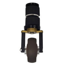 Roue de vélo pliable pour tube de vélo, roue de poussée pour tube de vélo, diamètre intérieur 28-32 mm, roue de tige noire