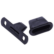 Pour Scudo 1995-2006 Ensemble localisateur de porte coulissante latérale - Guide et goupille, noir ABS (2 pièces)
