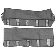 Lot de 2 sacs de rangement sous le lit, sac de rangement pour vĂŞtements avec fenĂŞtre transparente, pour vĂŞtements/couvertures