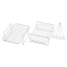 Rack for Dual Basket, Accessory Multi-Layer Rack,for Ninja Foodi DZ201 DZ40 Double Basket