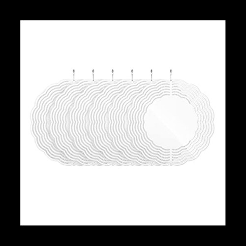 6-Pack 8-Inch Aluminum Sublimation Wind Spinner Blanks for DIY 3D Garden Decor – Indoor/Outdoor Hanging Spinners