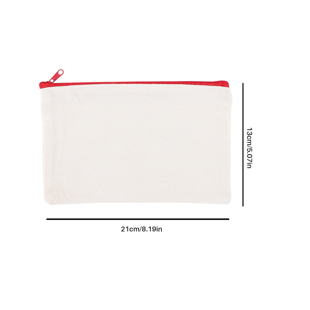 Tlily 12Pcs Multipurpose Cosmetic Bag Makeup Pouches With Zipper Canvas Bag Pencil Pouch Travel Toiletry Bag For Diy Design