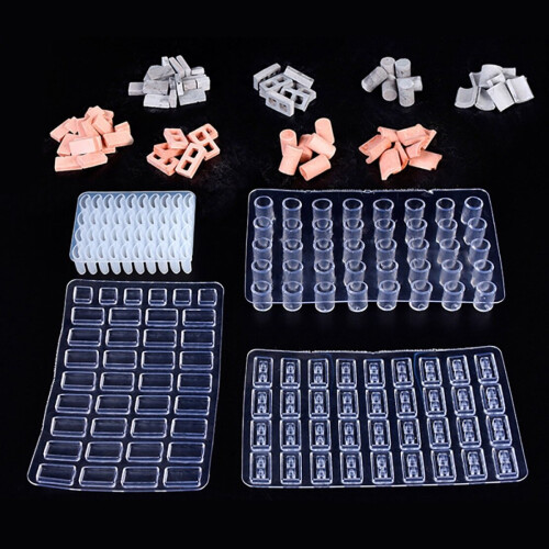 1/16 Scale Miniature Model Bricks Mould,4 Pack Simulation Brick Molds DIY Kit for Sand Table Landscape Accessories 1