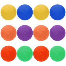Lot de 12 marqueurs de points colorés non agiles, cônes plats pour l'entraînement de football, de basket-ball, de danse