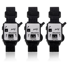 Compteur de score de golf 3 pièces, mini-montre de compteur de coups de golf avec réinitialisation du compteur de score de golf