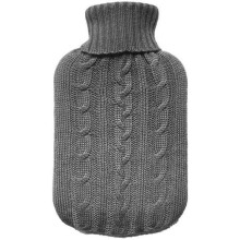 Housse de bouillotte grise Housse tricotée pour bouillotte - Housse uniquement (bouillotte non incluse)