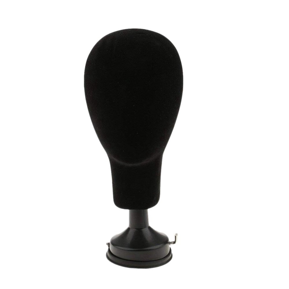 Flocking Foam Mannequin Head Model Photography Props Adult Mannequin Head Mold Wigs Glasses Hat Display Holder Black 4761339360697