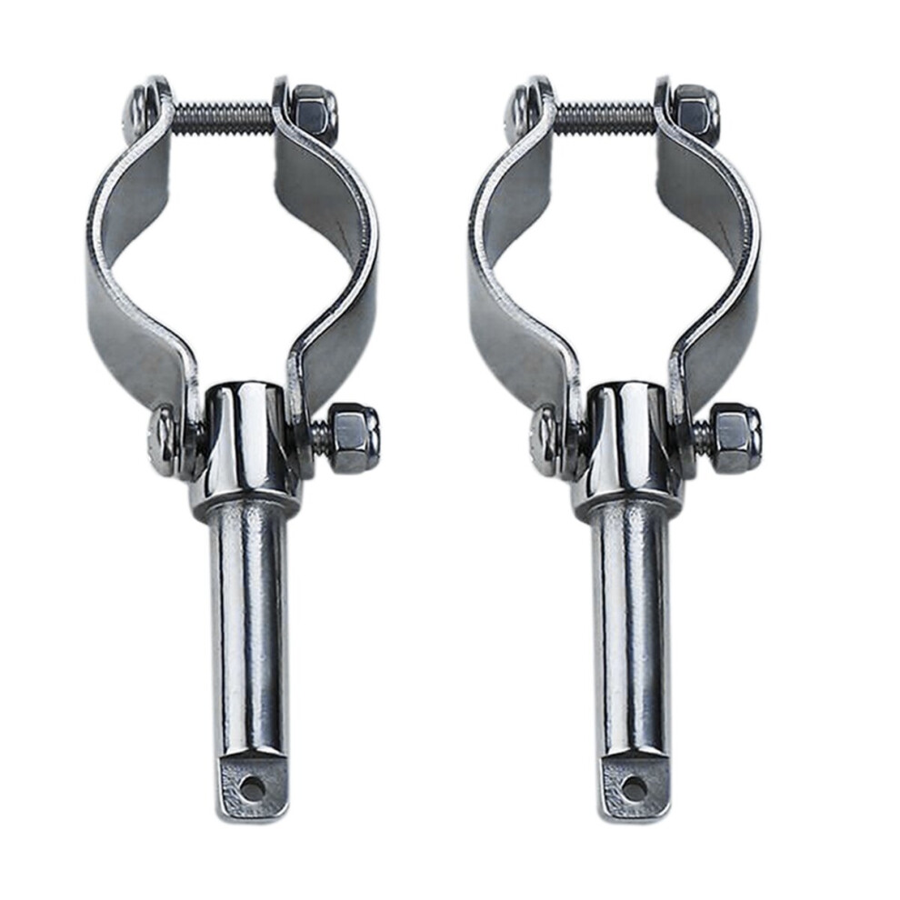 Boat Stainless Steel Lock Side Mount Line Oar Lock Socket Marine Yacht (2 Per Pack)