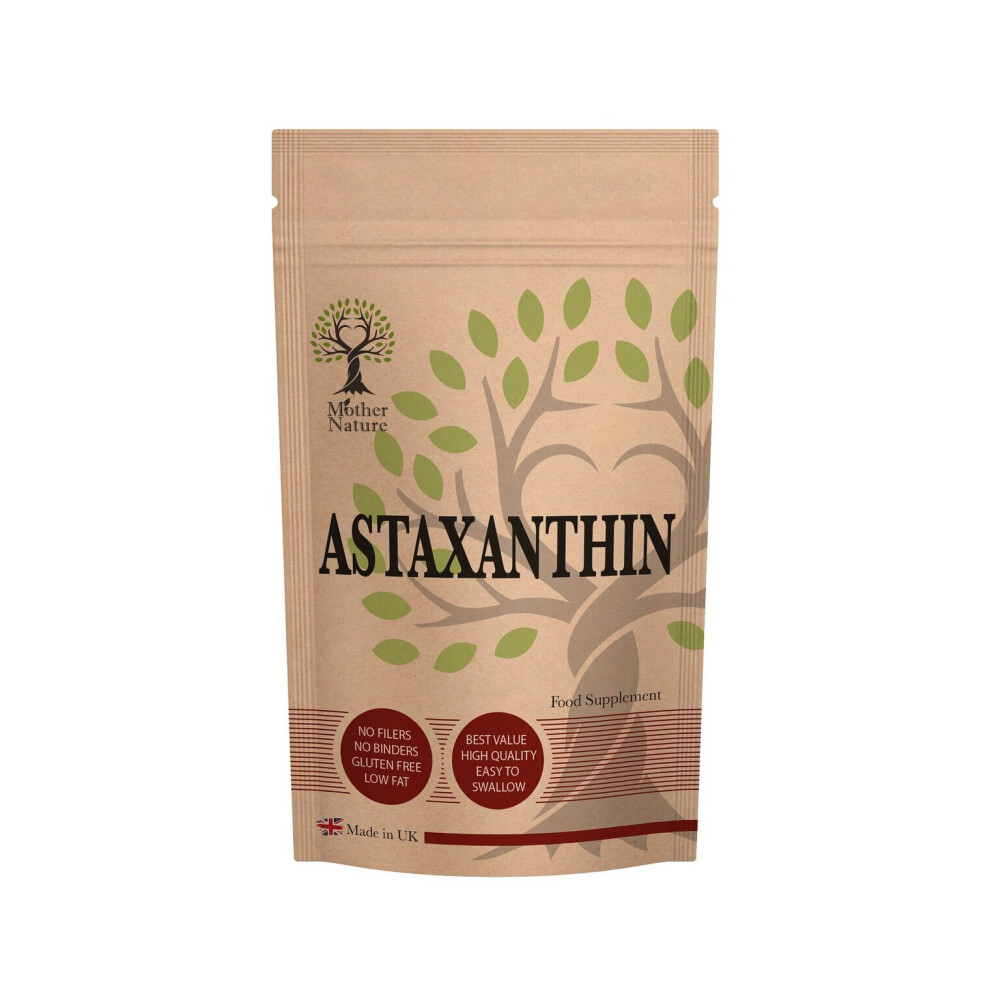 (60 Capsules) Astaxanthin Capsules 16mg Natural Astaxanthin Powder Number One UK Supplement High Potency Strong Antioxidant Vegan