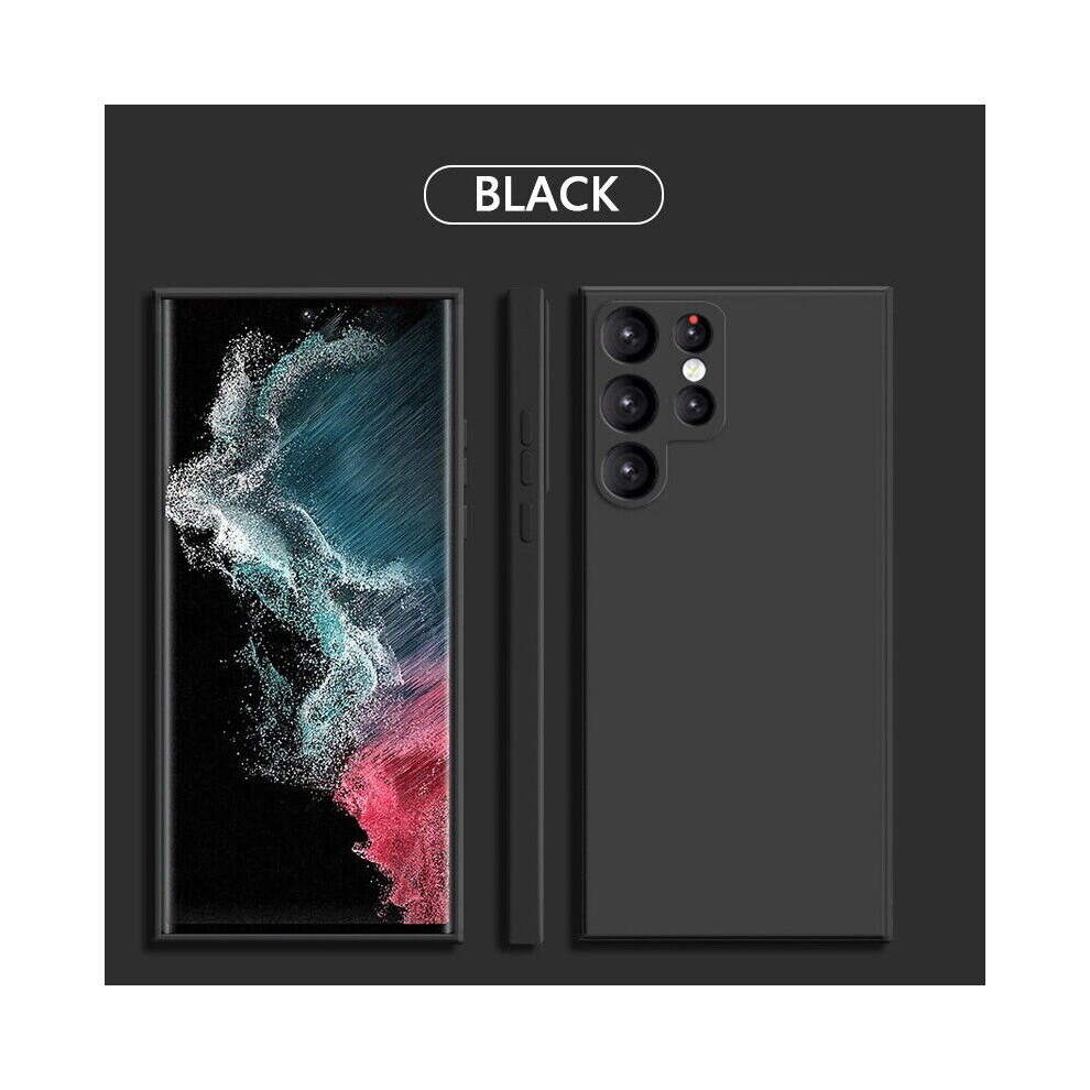 (For A54, ) Shockproof Liquid Silicon Gel Case For Samsung Models Black 5055546026583