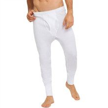 (S) Holeproof Aircel Thermal Mens Long Johns Warm Pants Underwear White MYPY1A Waffle Knit