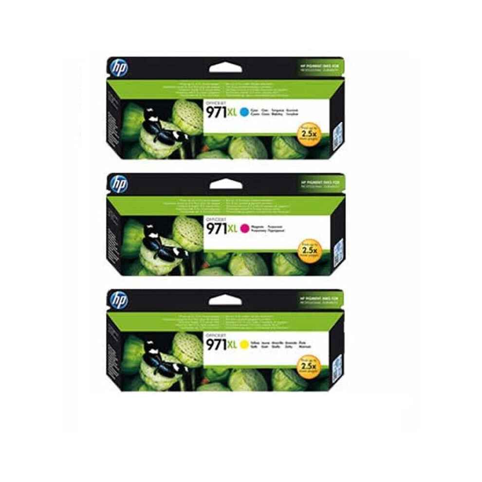 GENUINE Original HP 971XL 3 Colours Value Pack Ink Cartridge Toner